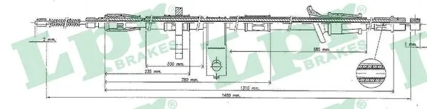 Cable Pull, parking brake C0321B