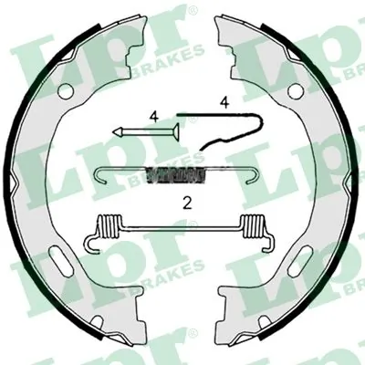 Brake Shoe Set, parking brake 08719