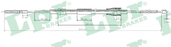 Cable Pull, parking brake C0962B