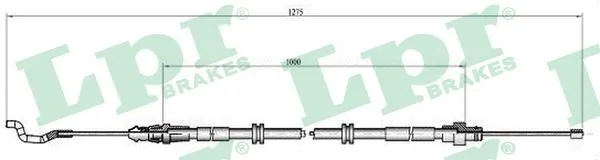 Cable Pull, parking brake C1039B