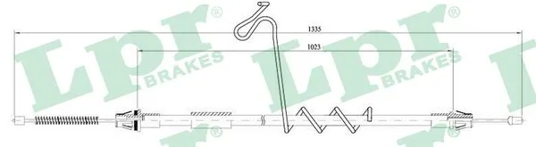 Cable Pull, parking brake C0286B