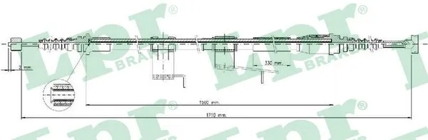 Cable Pull, parking brake C0388B