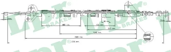 Cable Pull, parking brake C0847B