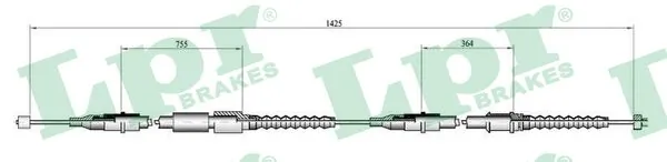 Cable Pull, parking brake C0552B