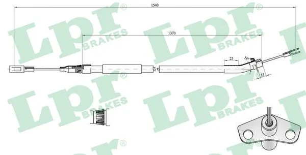 Cable Pull, parking brake C0442B