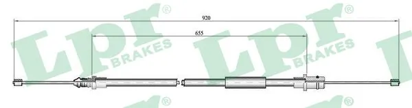 Cable Pull, parking brake C0798B