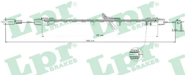 Cable Pull, parking brake C0140B