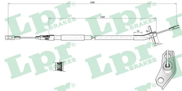Cable Pull, parking brake C0453B