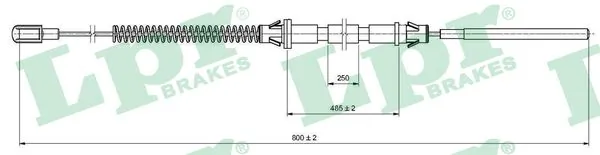 Cable Pull, parking brake C0574B