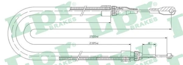 Cable Pull, parking brake C0399B