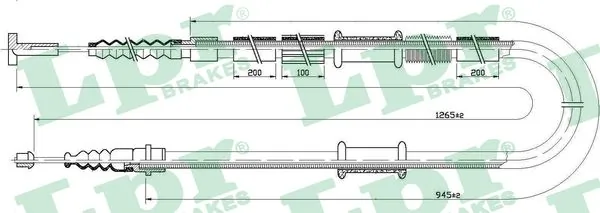 Cable Pull, parking brake C0341B