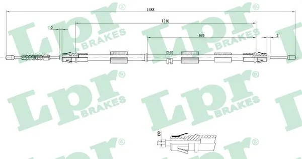 Cable Pull, parking brake C0266B