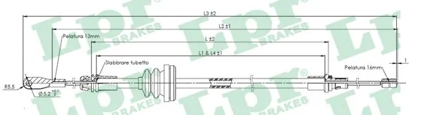 Cable Pull, parking brake C0755B