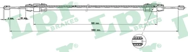 Cable Pull, parking brake C0421B