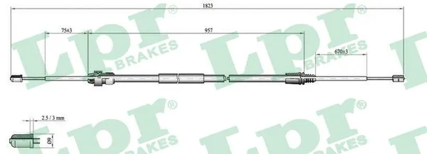 Cable Pull, parking brake C0002B