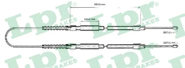 LPR Cable de accionamiento, freno de estacionamiento C0176B