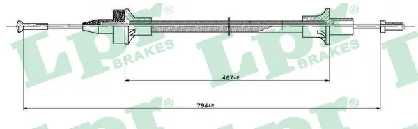 Cable Pull, clutch control C0076C