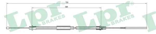 Cable Pull, parking brake C0650B