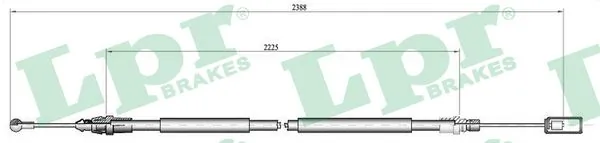 Cable Pull, parking brake C0213B