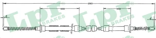 Cable Pull, parking brake C0605B