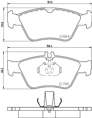 Brake Pad Set, disc brake 8DB 355 007-831