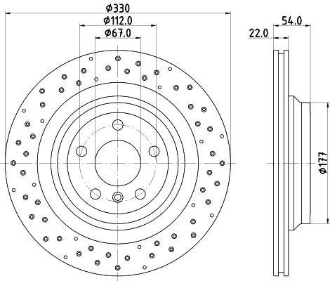 Brake Disc PRO High Carbon 8DD 355 122-551