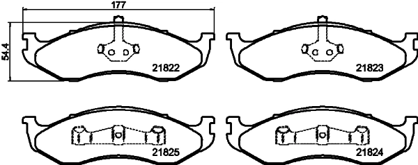Brake Pad Set, disc brake 8DB 355 008-231