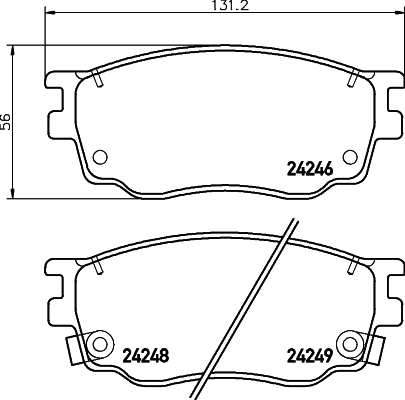 Brake Pad Set, disc brake 8DB 355 012-091