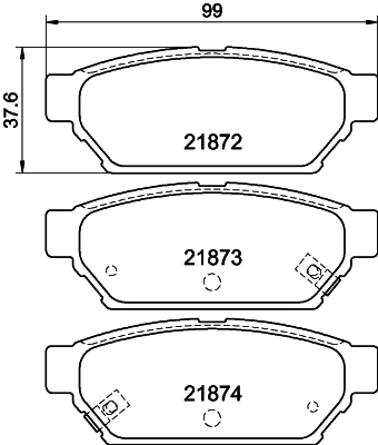 Brake Pad Set, disc brake 8DB 355 016-701