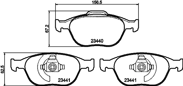 Brake Pad Set, disc brake 8DB 355 012-111