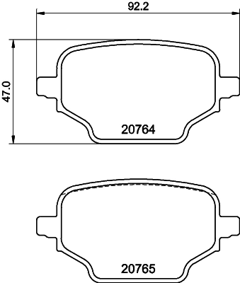 Brake Pad Set, disc brake 8DB 355 039-911
