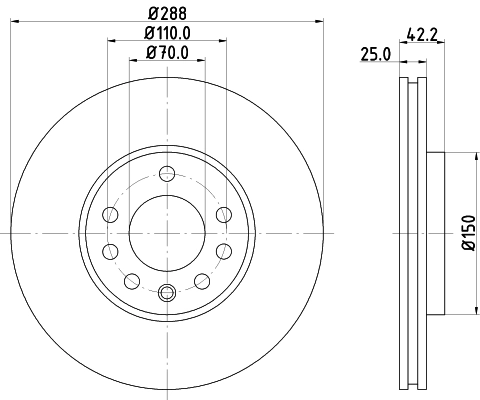 HELLA Cincin rem 8DD355104681