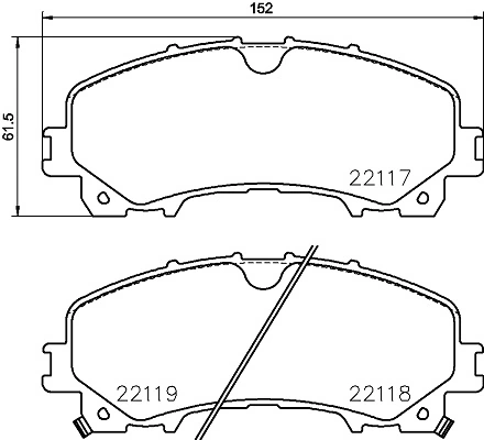 Brake Pad Set, disc brake 8DB 355 024-621