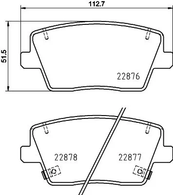 Brake Pad Set, disc brake 8DB 355 039-431