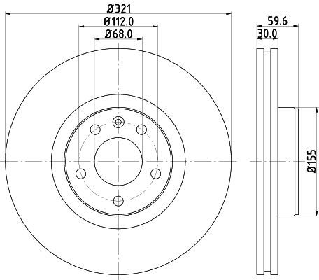 Brake Disc PRO High Carbon 8DD 355 128-301