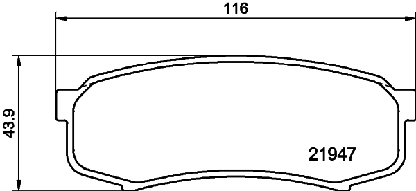 Brake Pad Set, disc brake 8DB 355 016-831
