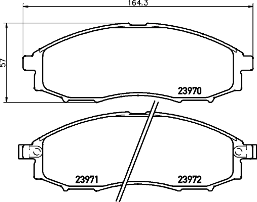 Brake Pad Set, disc brake 8DB 355 010-671