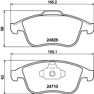 Brake Pad Set, disc brake 8DB 355 014-591