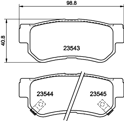 Brake Pad Set, disc brake 8DB 355 009-971