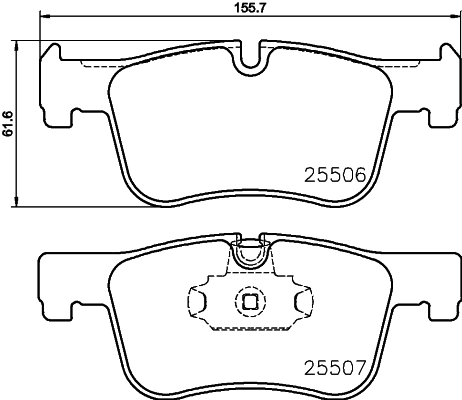 Brake Pad Set, disc brake 8DB 355 019-771
