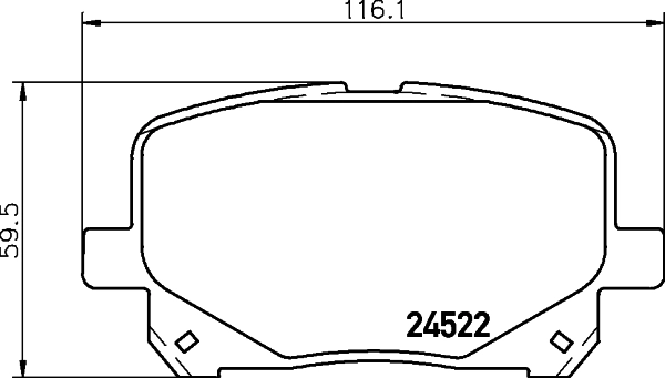 Brake Pad Set, disc brake 8DB 355 013-161