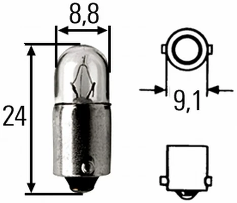 Bulb, interior light HEAVY DUTY 8GP 002 068-241