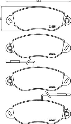 Brake Pad Set, disc brake 8DB 355 010-531