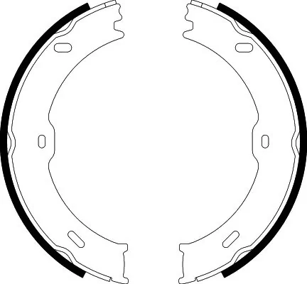HELLA 8DA 355 050-761 Brake Shoe Set, parking brake