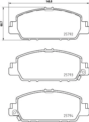 Brake Pad Set, disc brake 8DB 355 021-471