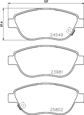 Brake Pad Set, disc brake 8DB 355 020-881