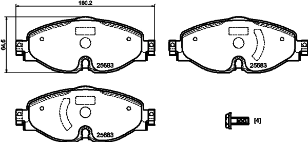 Brake Pad Set, disc brake 8DB 355 023-171