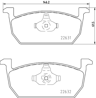 Brake Pad Set, disc brake 8DB 355 032-951