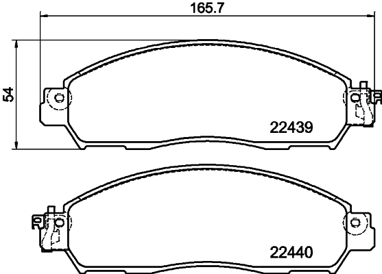 Brake Pad Set, disc brake 8DB 355 039-331