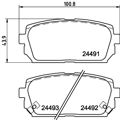 Brake Pad Set, disc brake 8DB 355 012-971
